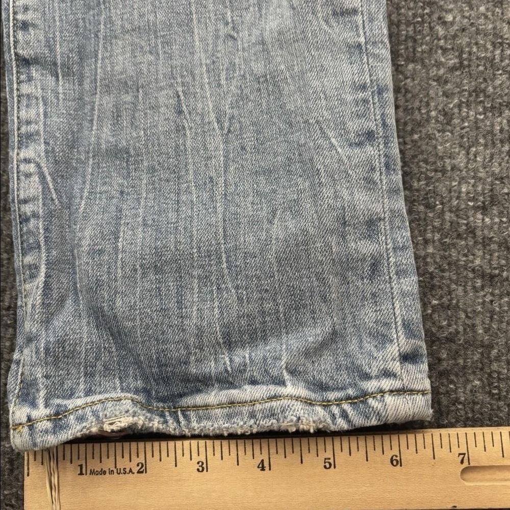Purple Brand Jeans Mens 38x34 Light Wash Distressed Button Fly Rips FW2006JNS - Picture 16 of 16